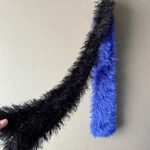 Handmade Crochet Scarf Fluffy Classy Formal Narrow Wrap Winter Fall